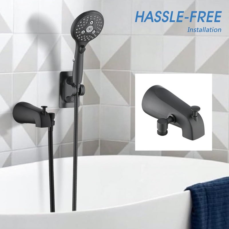 PROOX All Metal Tub Spout with Diverter Matte Black, Diverter Tub Spout for Hand Shower - Image 4